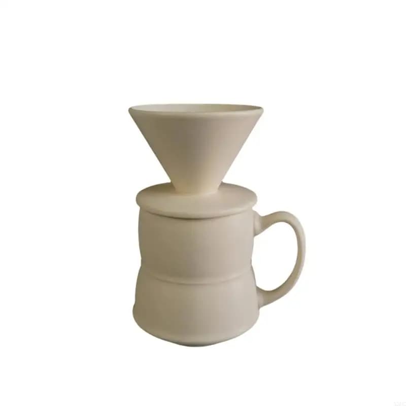 Handcrafted Ceramic V 60 Pouring Over Coffee Brewer 460ml Fashion Coffee Maker For Brewing Home Brewing Experience X3UC