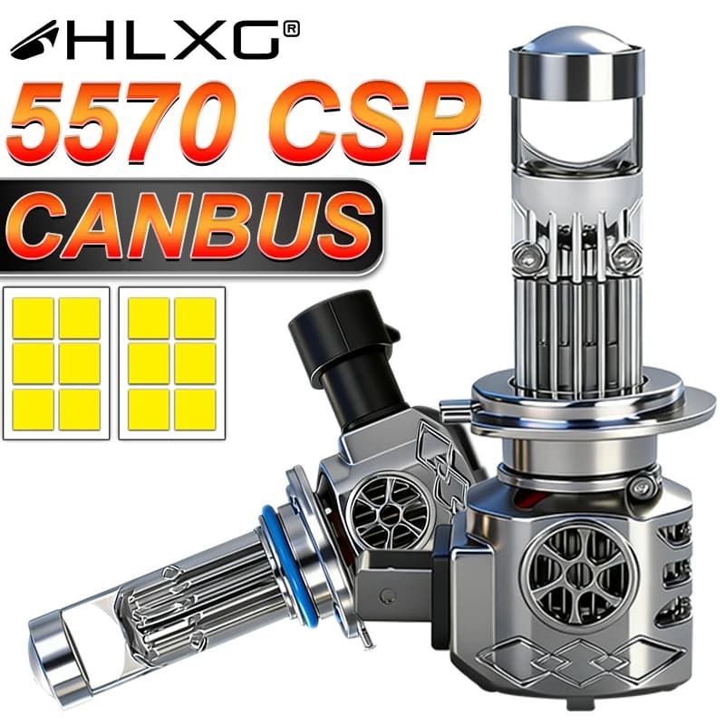 HLXG H7 H11 H8 HB3 9005 LED Canbus Fari Auto Mini Lente H7 LED Proiettore Lampadina Wireless 6000K Auto per Moto Plug&Play