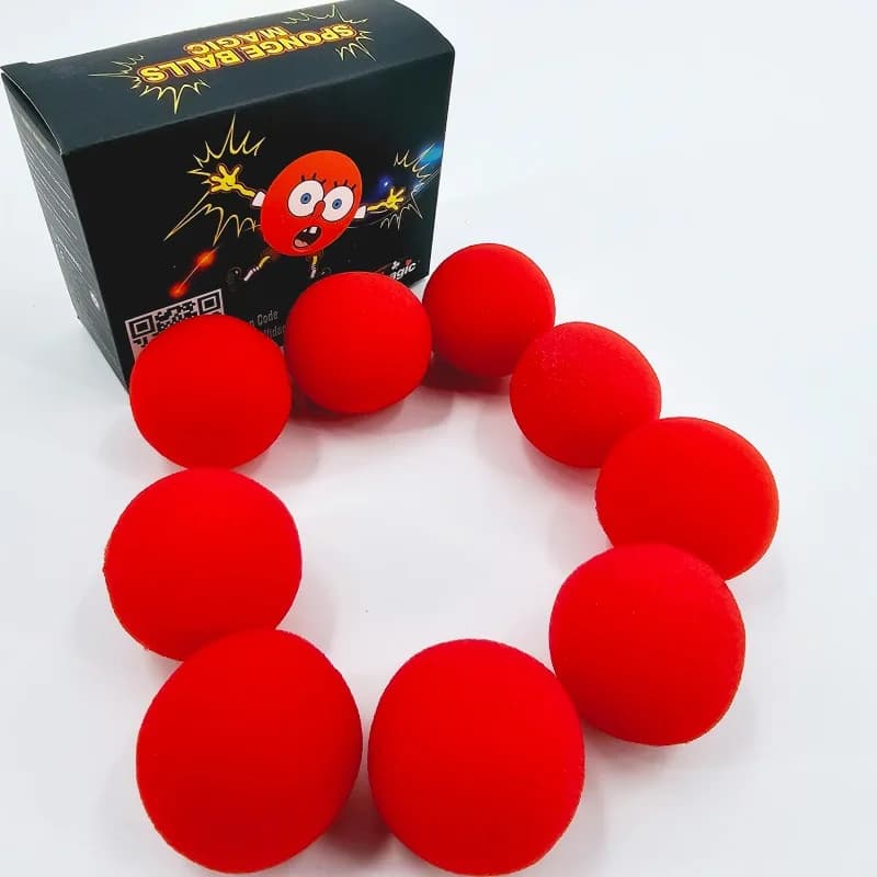 30 palline di spugna magiche professionali da 4,5 cm - Oggetti di scena morbidi ed elastici per il trucco delle dita per accessori per maghi da strada/primo piano/palcoscenico