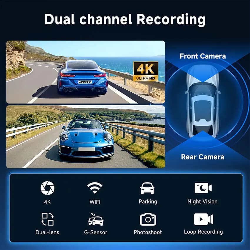 Front and Rear Dash Cam for Car Camera Recorder Dashcam WIFI Car Dvr Recording Devices For Lexus NX 2018 2019 2020 2021