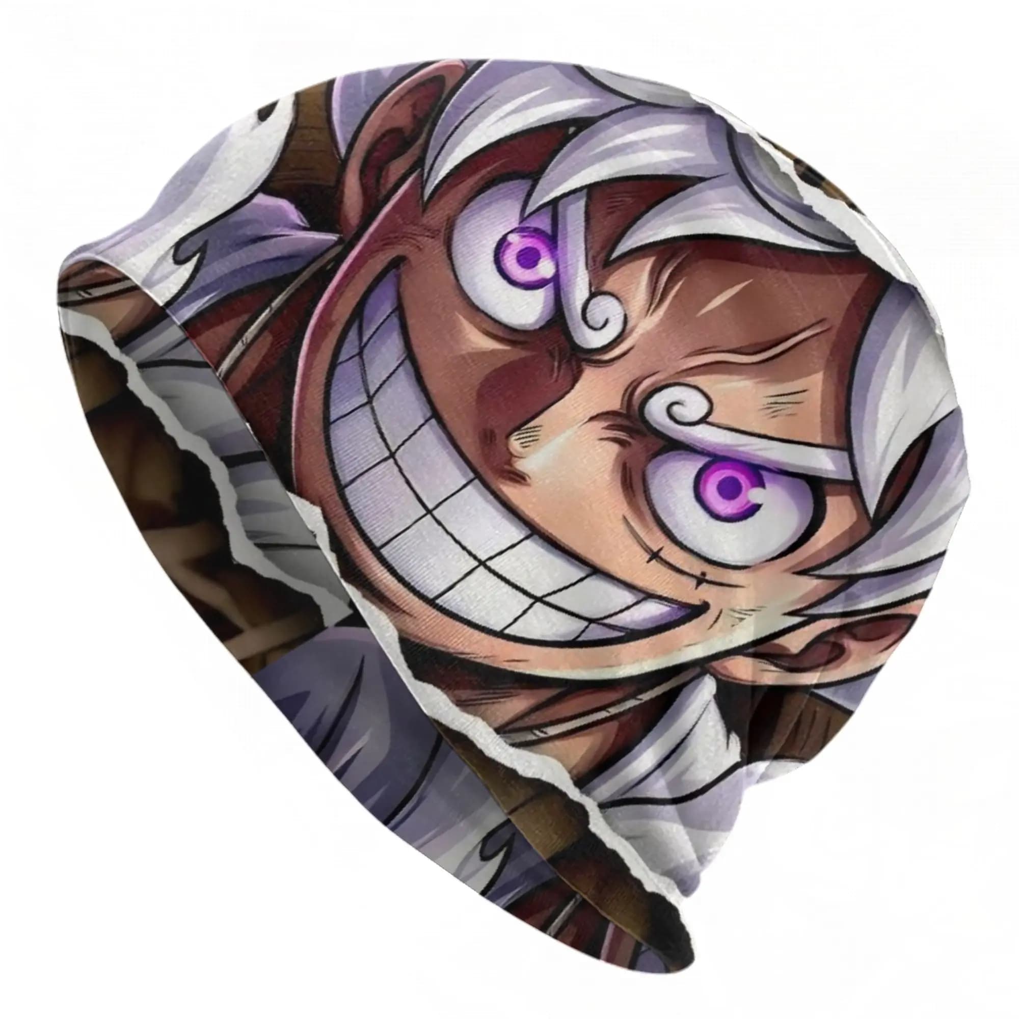Cappello Beanie Elastico Termico Estivo per Adulti One Piece Luffy Gear 5 Wanted Caps Goth