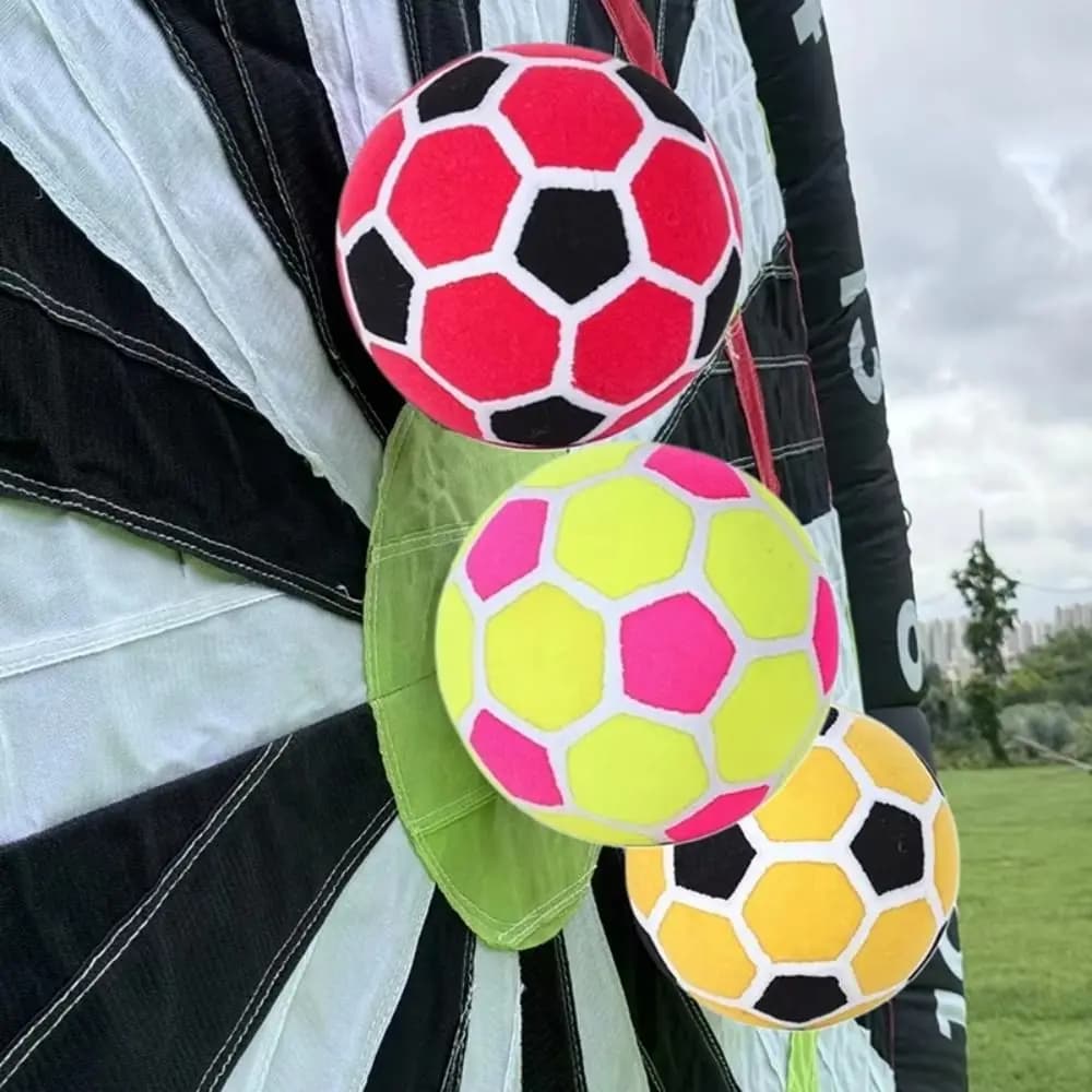 Fun Size 4 Sticky Soccer Ball Velcro Surface Colorful Magic Tape Ball Soft Touch Lightweight Target Shooting Ball Soccer Play