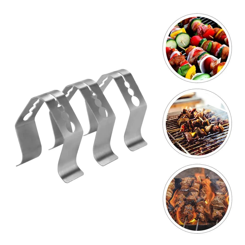 Set of 3 Clips for Stainless Steel Thermometer Sonda, Carne Thermometer Holder, Temperature Probe Clip for BBQ, Smoker, Oven, Kitchen Accessories