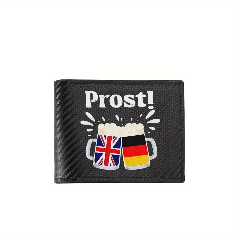Cheers tazze UK Germania bandiere birra schiumosa Portafogli da uomo Simple Business Modern Stylish Print Design Regali per padre Boyfrien
