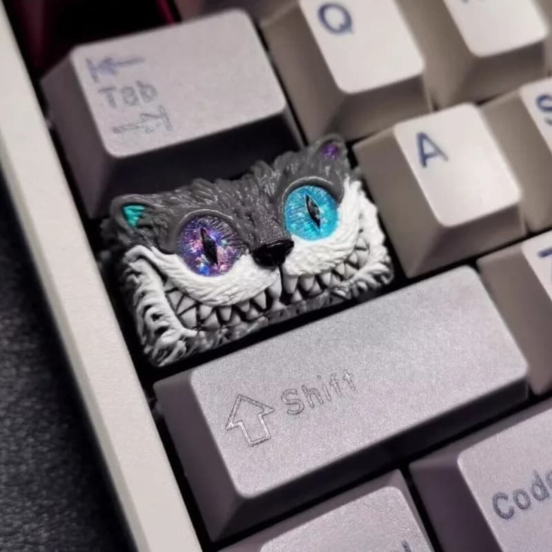 Heterochromatic Cat Keycaps Customization Handmade Resin Keyboard Caps Artisan KeyCaps Creative Mechanical Keyboard Accessories