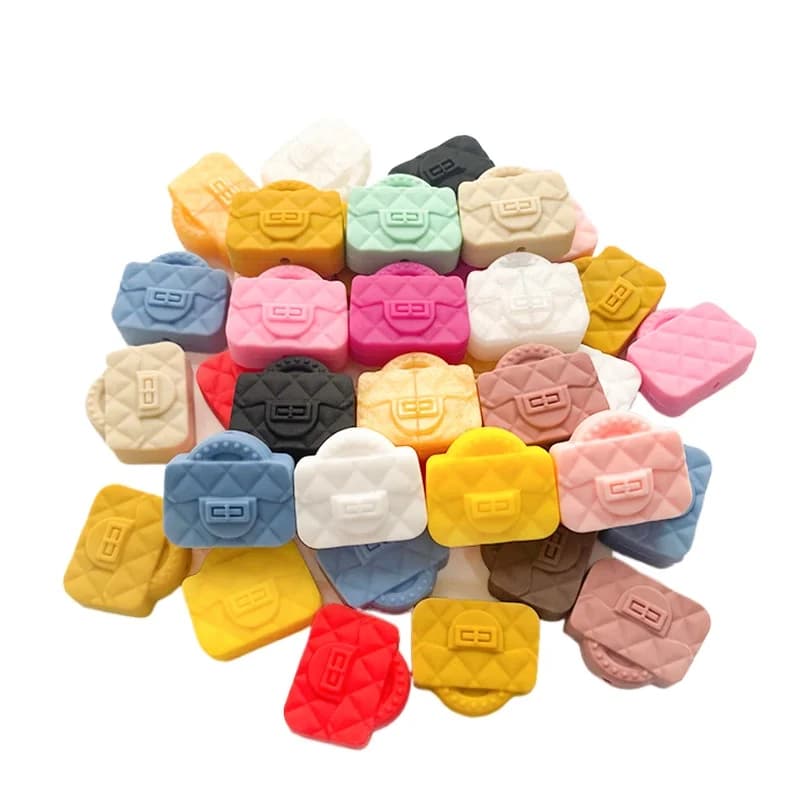 30 pezzi nuove perline in silicone mini perline di messa a fuoco per penne perline per massaggiagengive in silicone per uso alimentare gioielli fai da te accessori per catena ciuccio