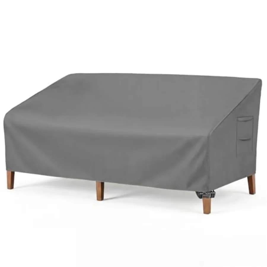 Copertura per Divano da Esterno Resistente, 100% Impermeabile, per Divano a 3 Posti, Copertura per Mobili da Giardino con Sfiato e Maniglia 10