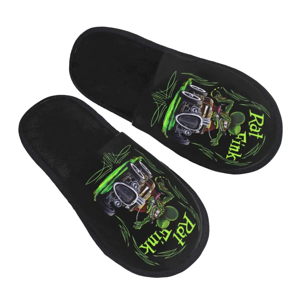 Pantofole da casa classiche da donna con stampa personalizzata Rat Fink, comode e calde, in memory foam, per interni ed esterni