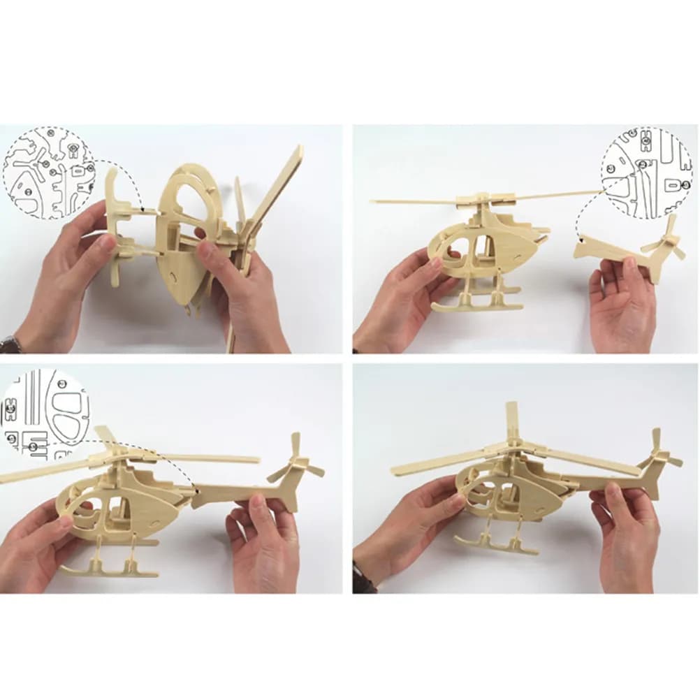 5 puzzle in legno per bambini, kit fai-da-te 3D, finitura liscia e sicura, attività educativa STEM che migliora le abilità cognitive e