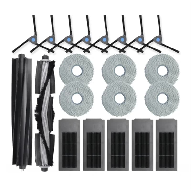 M02K - Accessori di ricambio per robot aspirapolvere Ecovacs Deebot X2 Omni / X2 Pro / X2: spazzola principale, spazzole laterali, filtro HEPA, panno lavapavimenti