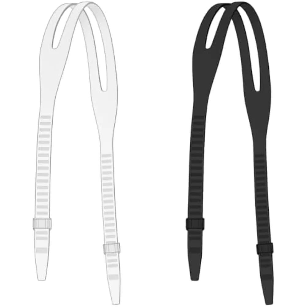 2 Pack Universal Silicone Swim Goggle Straps Replacement | Dive Mask Strap Swimming Eyewear Head Band Accessories for Diving
