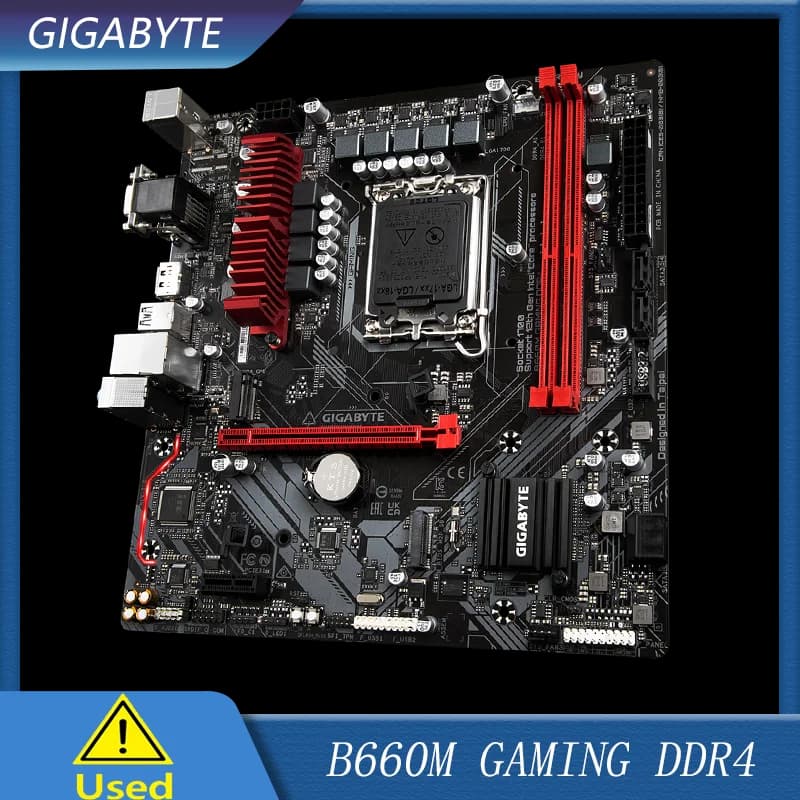 Scheda madre Gigabyte B660M Gaming DDR4 LGA 1700 Intel di 12a generazione con 6+2+1 fasi VRM digitale ibrido con dissipatore di calore MOS