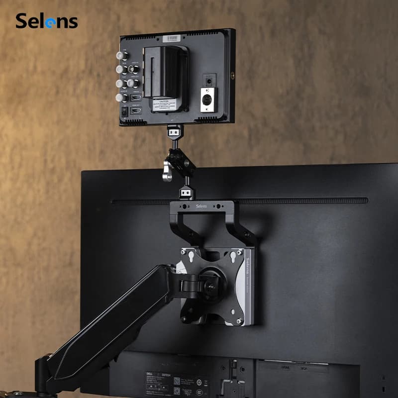 Selens Espositore Piastra a sgancio rapido Schermo TV Monitor Maniglia per trasporto Staffa di supporto Base antiscivolo per studio fotografico