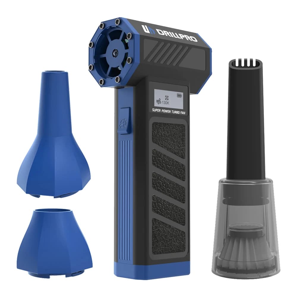 Ventola turbo Drillpro P30 130000 Pressione del vento RPM 300 g con batteria da 5000 mAh Motore brushless portatile a doppio ugello ad alte prestazioni