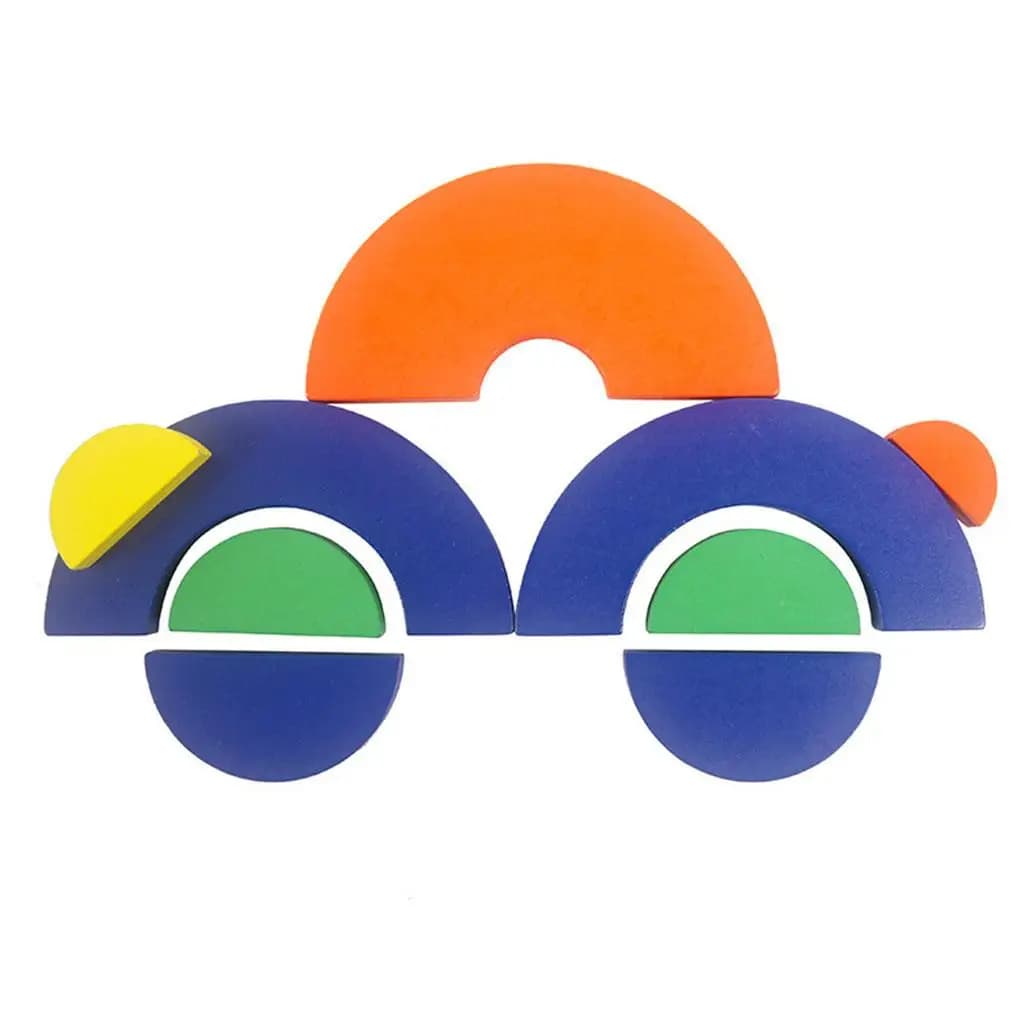 Gioco di Puzzle in Legno per Bambini, Costruzioni e Giochi di Ordinamento e Impilamento Montessori