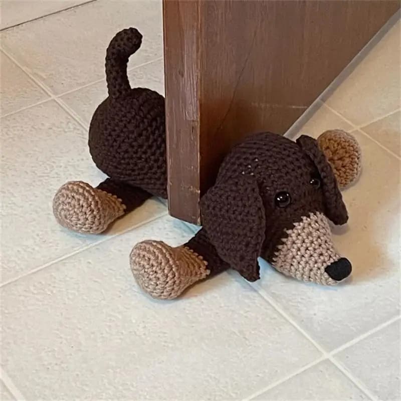 Fermaporta per animali Fermaporta Simpatico cuneo per porta all'uncinetto Hardware per porta per la casa Attrezzo per porta fatto a mano Decorativo per pavimento antivento
