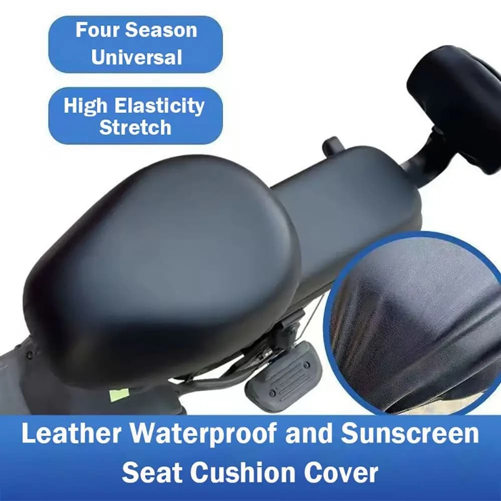 Breathable Leather Electric Vehicle Seat Cover Black Universal Cushion Cover Electric Vehicle Protection