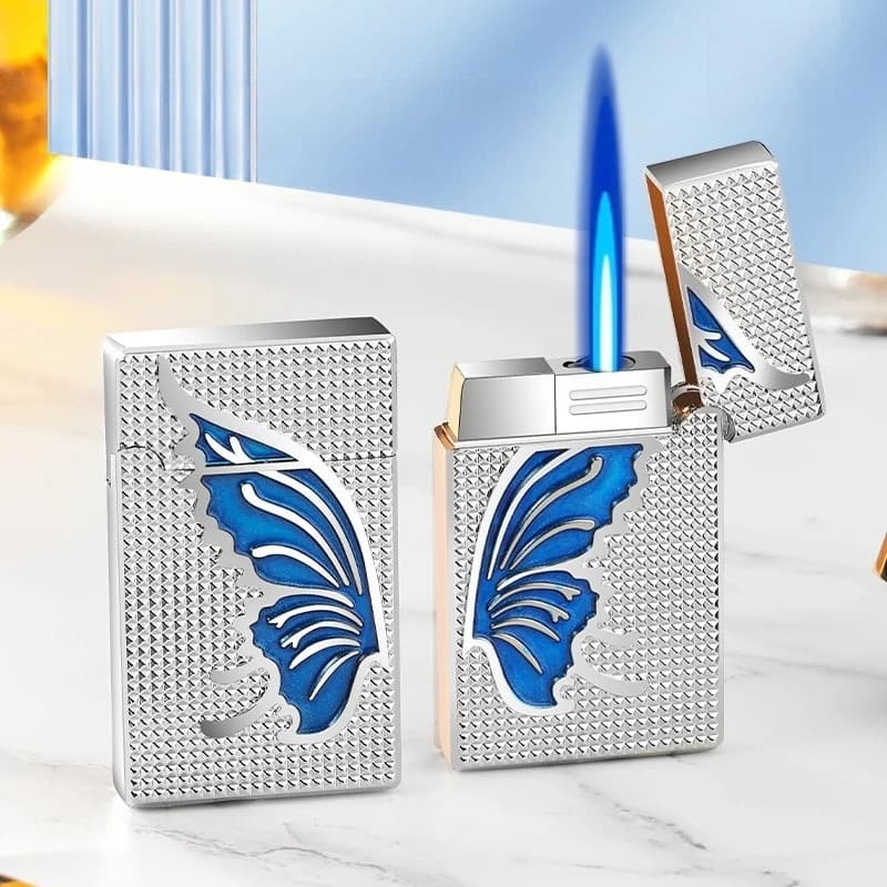Accendino Creativo a Forma di Farfalla, Elegante e Resistente al Vento, in Metallo con Suono Forte, per Uomini e Donne