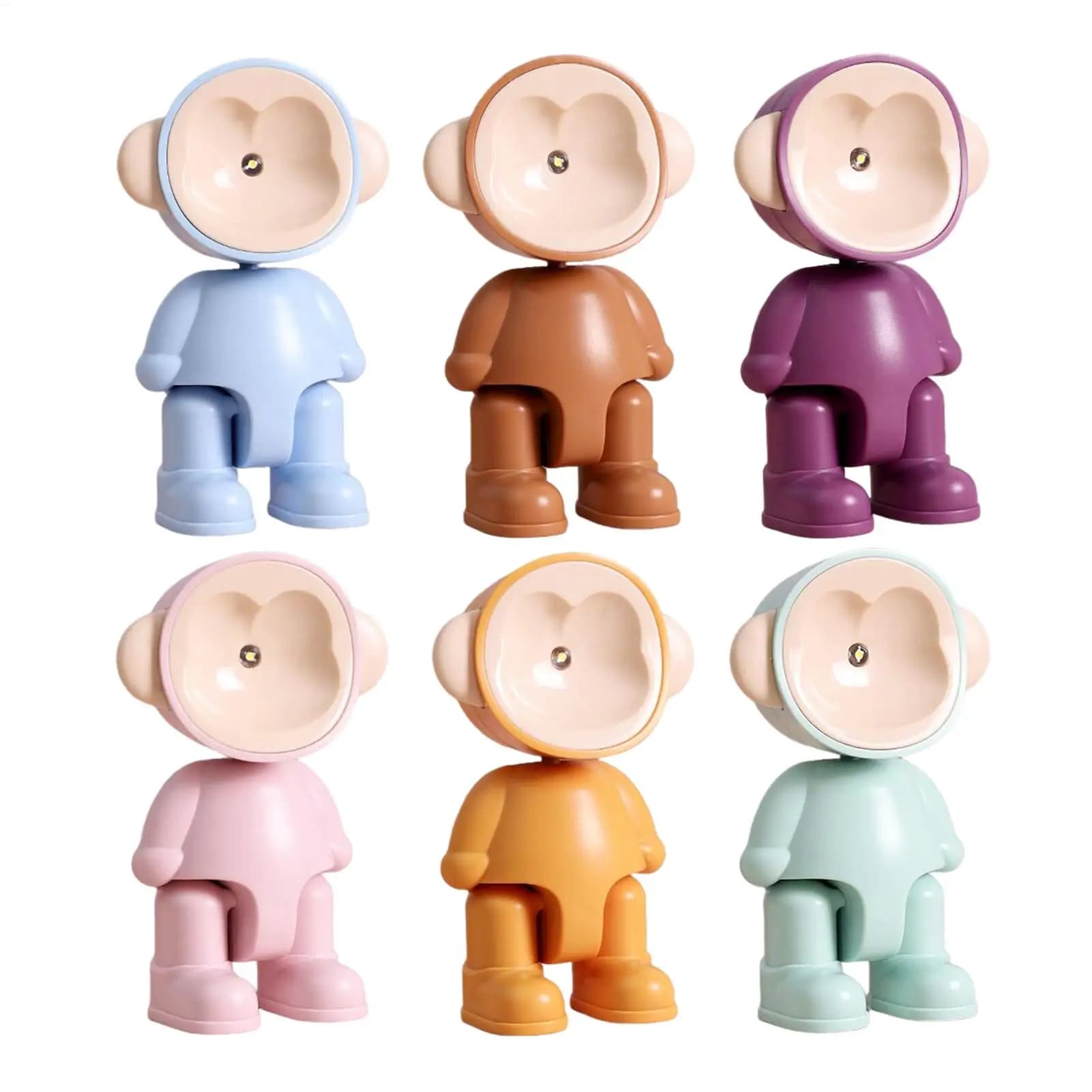 Mini Lampada Notturna LED a Forma di Robot, Simpatica Lampada da Scrivania a Forma di Robot Eroe Cartoon, Ornamento da Tavolo, Luce da Lettura