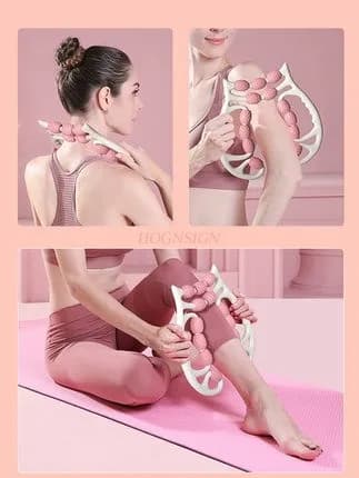 Rullo massaggiante per gambe sottili con anello di fissaggio, per rilassamento muscolare e stretching, in schiuma, tipo Axis Mace Roller