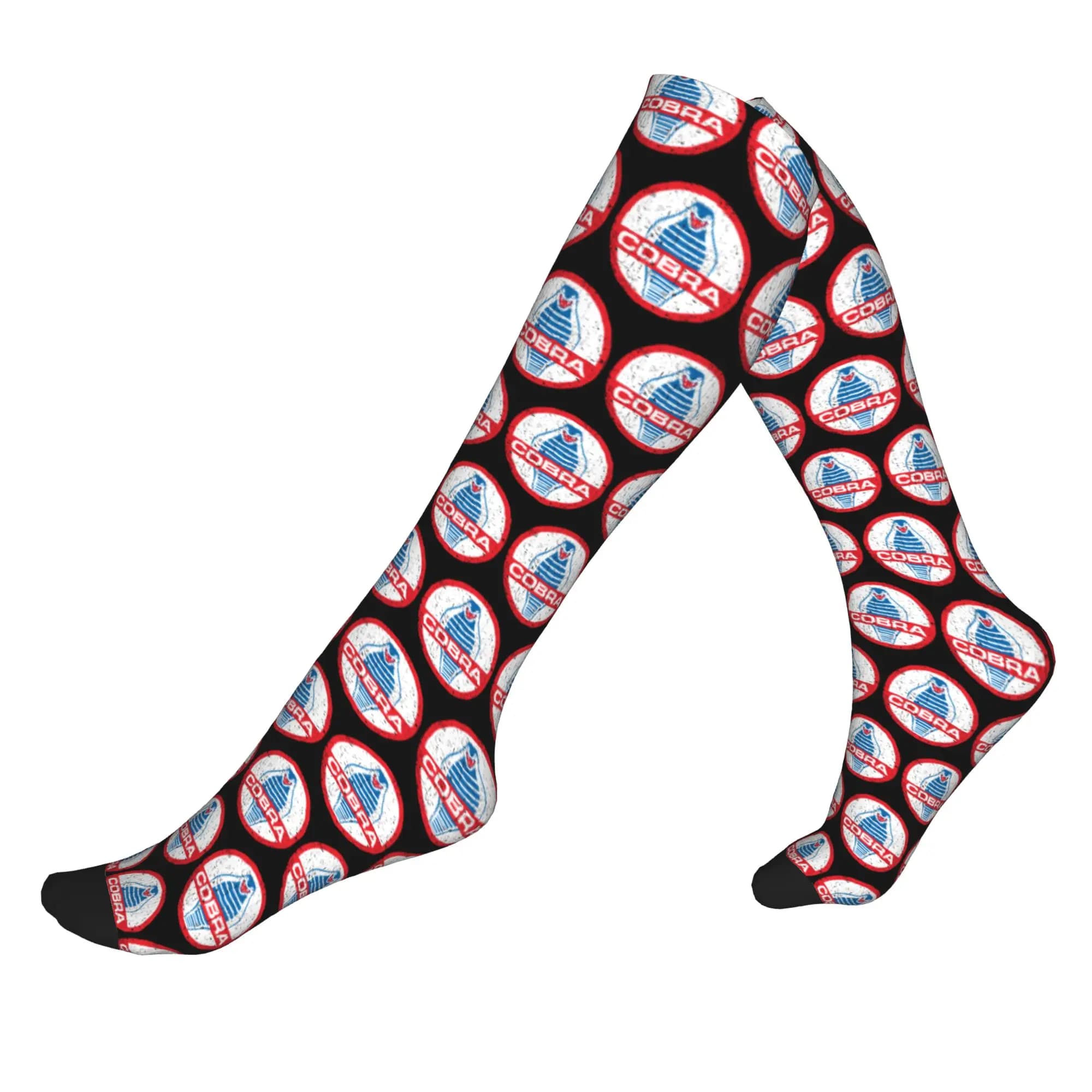 Calzini Kawaii con stampa Shelbys Cobra per donna e uomo, calzini sportivi a compressione elasticizzati per l'estate, l'autunno e l'inverno