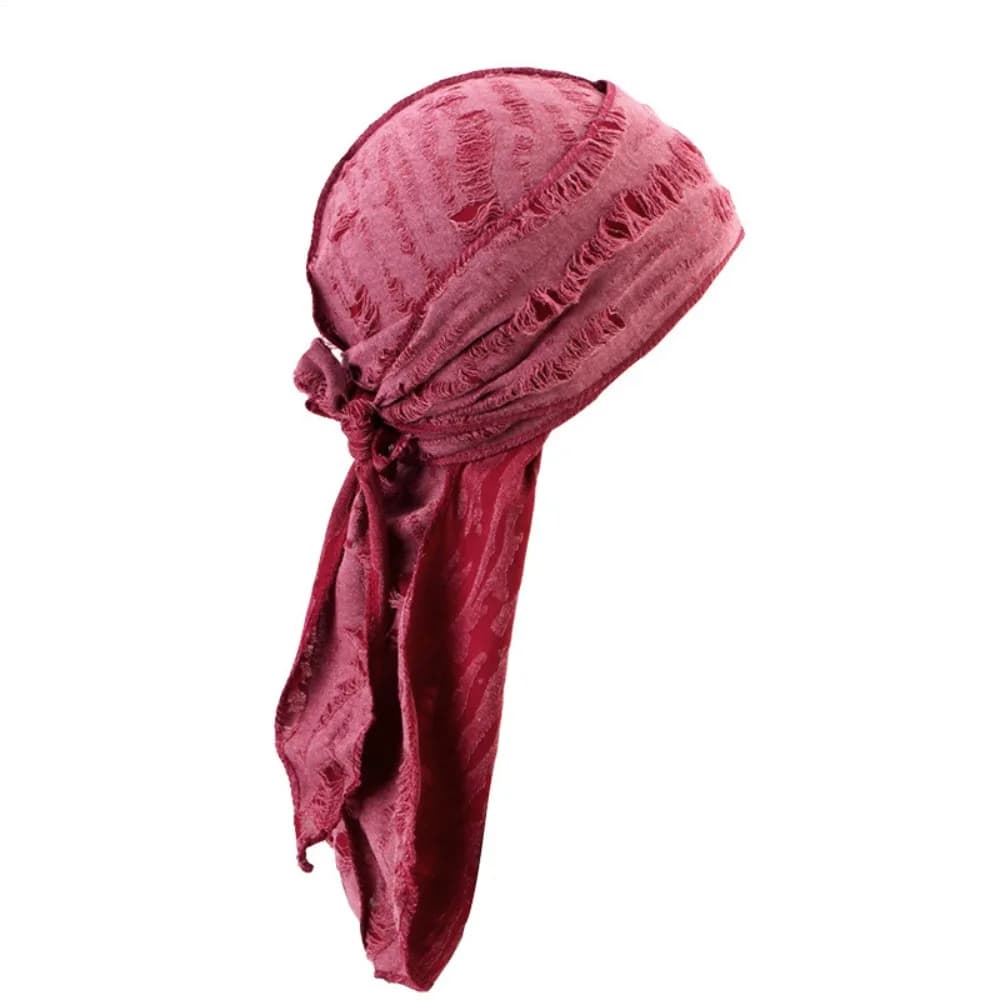Cotton Hip Hop Bandana Headscarf Breathable Headband Long Tail Pirate Cap Strap Headband Hat Cycling Head Scarf Hole Bandana Cap