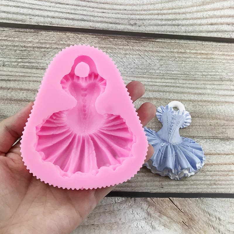 1 pezzo, nuovo stampo in silicone per gonna da principessa per abito da sposa, stampo per colla a goccia per abito da sposa fatto a mano, stampo in gesso, stampo per sapone