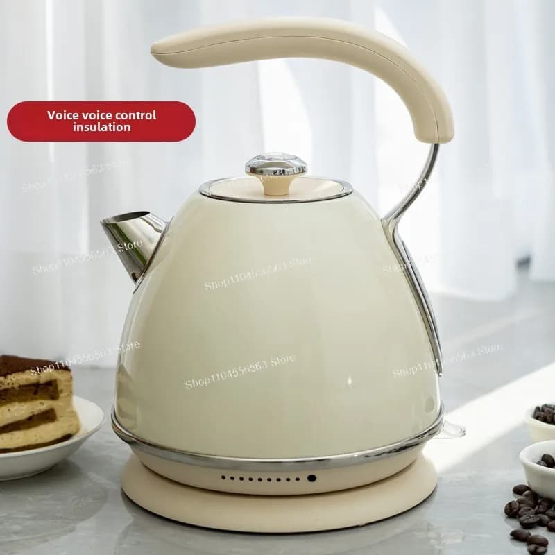 Bollitore elettrico ad attivazione vocale, domestico, bollitore di fascia alta, isolamento termico in acciaio inossidabile 304 addensato