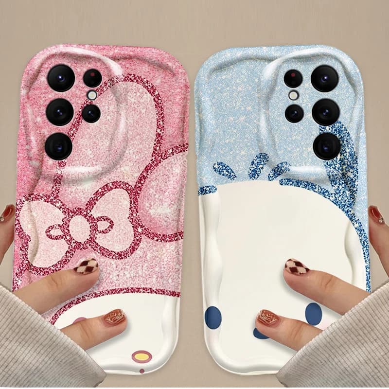 Custodia Morbida in Silicone con Stampa Cinnamoroll per Samsung Galaxy S25 S24 Ultra S23 S22 S21 S20 Plus FE A56 A36 A26