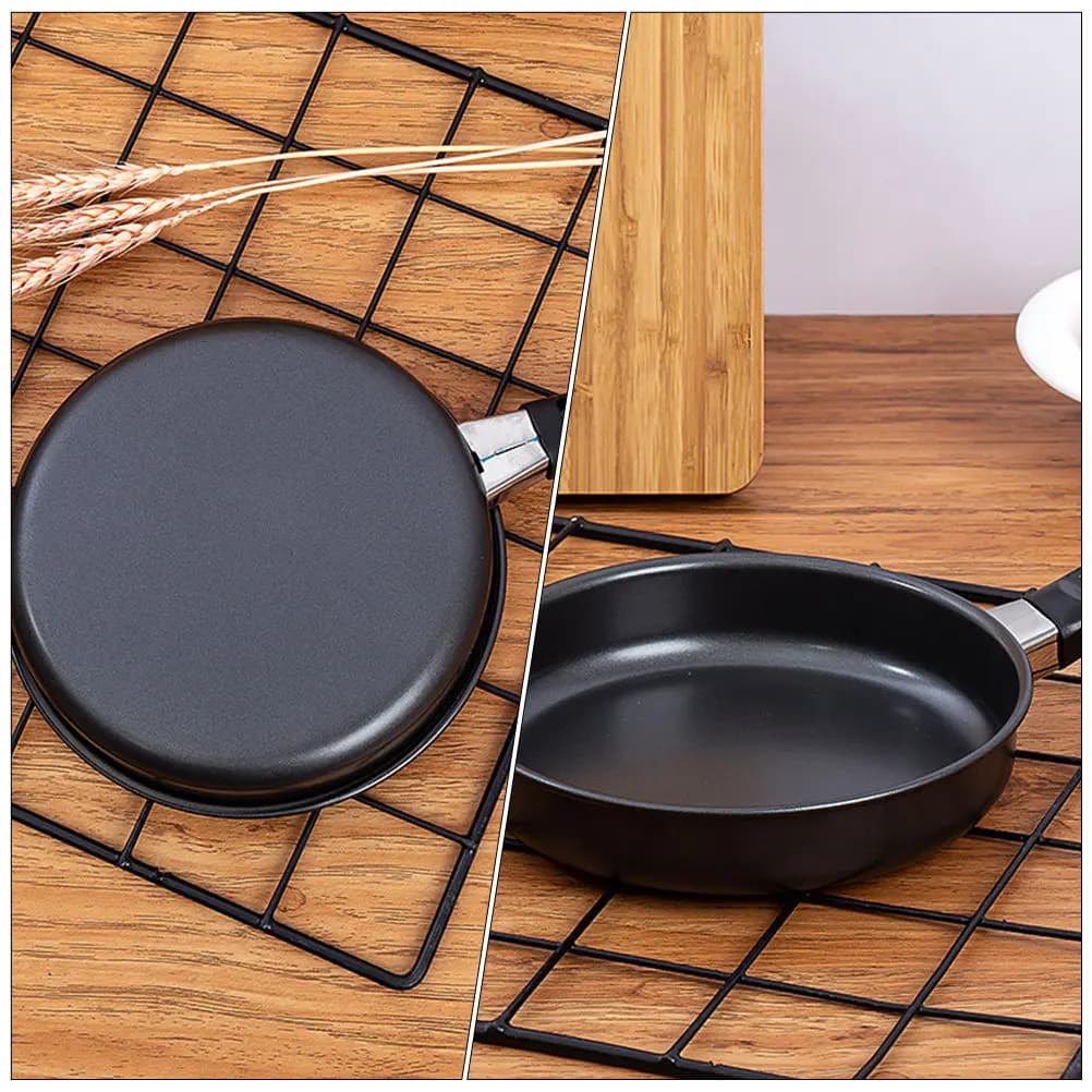 Padella Mini per Omelette, Piccola con Fondo Piatto Antiaderente, per Fornelli a Induzione e Gas, Portatile per Uso Domestico in Cucina