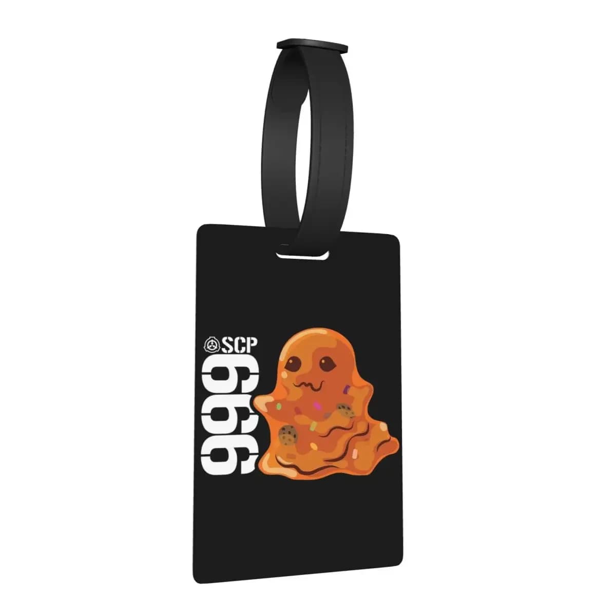 SCP 999 Tickle Monster SCP Fondotinta Etichette per bagagli Accessori per valigie Etichetta per imbarco per bagagli carina Porta etichette ID Nome Indirizzo