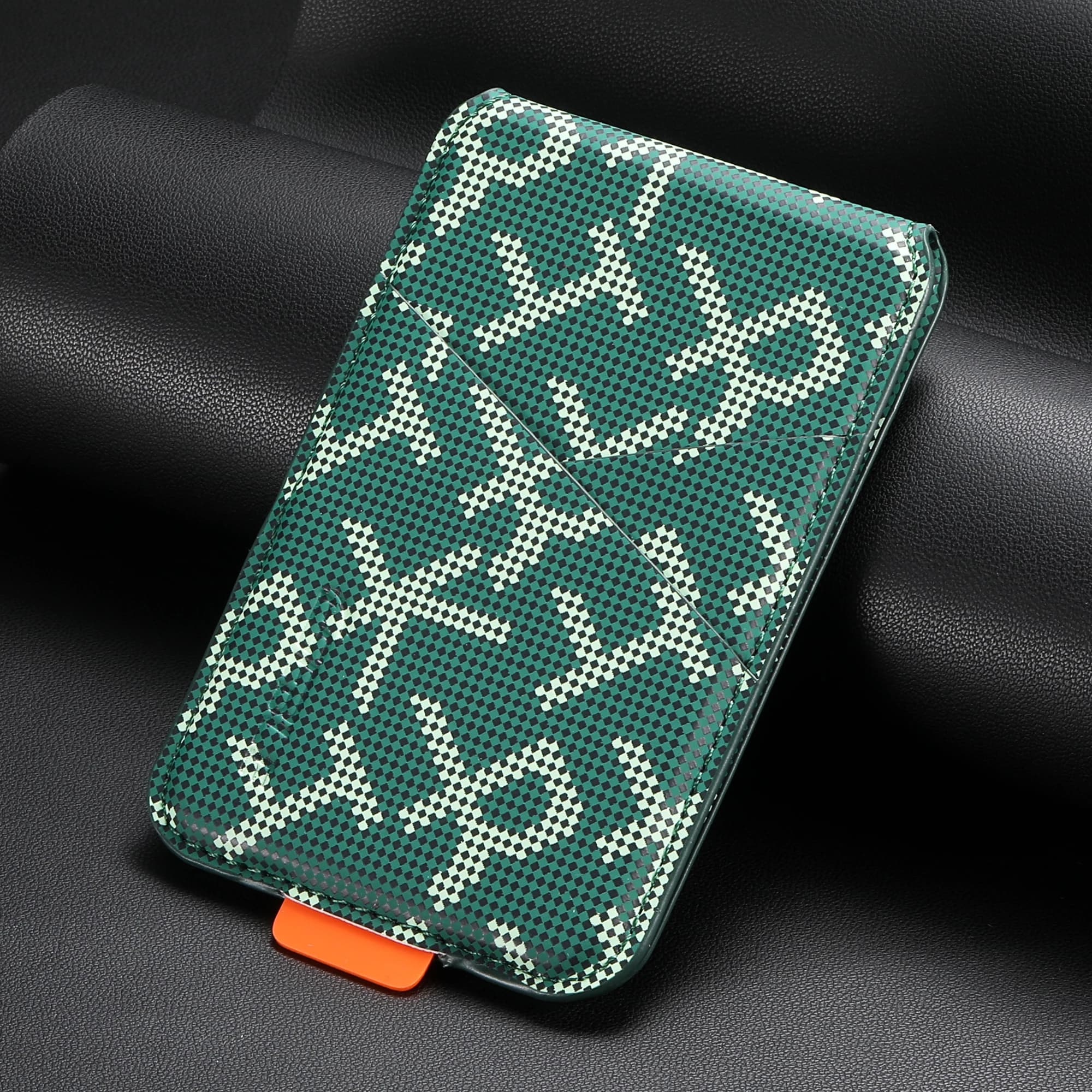 Portacarte di lusso con slot in similpelle, supporto magnetico, protezione RFID, porta carte magnetico per iPhone e Samsung Series