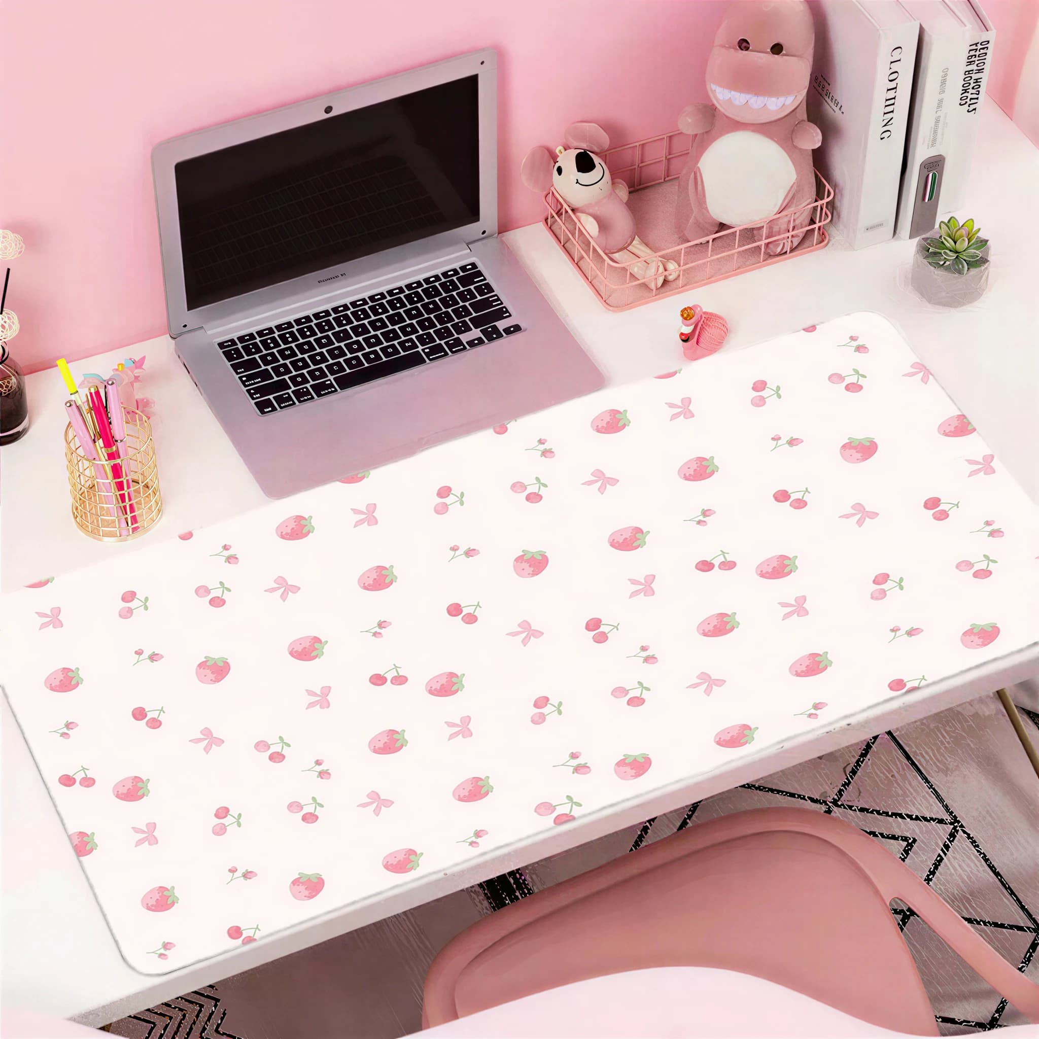 Tappetino per Mouse XXL Esteso Stile Harajuku, Design Trendy Colorato, Base Antiscivolo in Gomma per PC, Laptop e Setup da Gaming
