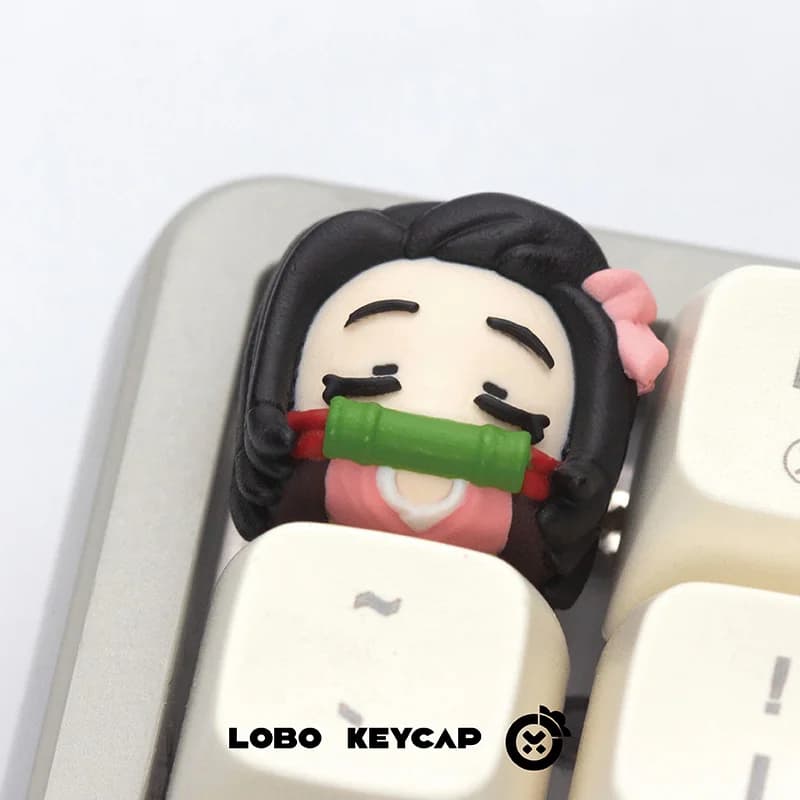 Keycap Meccanici Personalizzati Serie Anime Demon Slayer Kamado Nezuko, Decorazione per Tastiera, Accessori da Collezione, Regali
