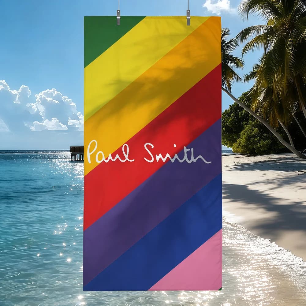 Telo Mare alla Moda, Leggero e Traspirante, Ideale per Doccia, Bagno, Viaggi, Piscina, Campeggio, Crociere Estive - Stile P-Paul S-Smith