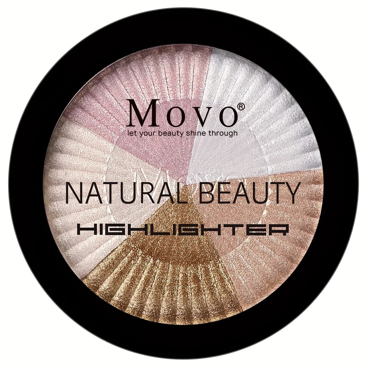 5 color highlighter powder makeup palette, highlighter palette with glittering makeup high pigment face illuminator, ideal gift