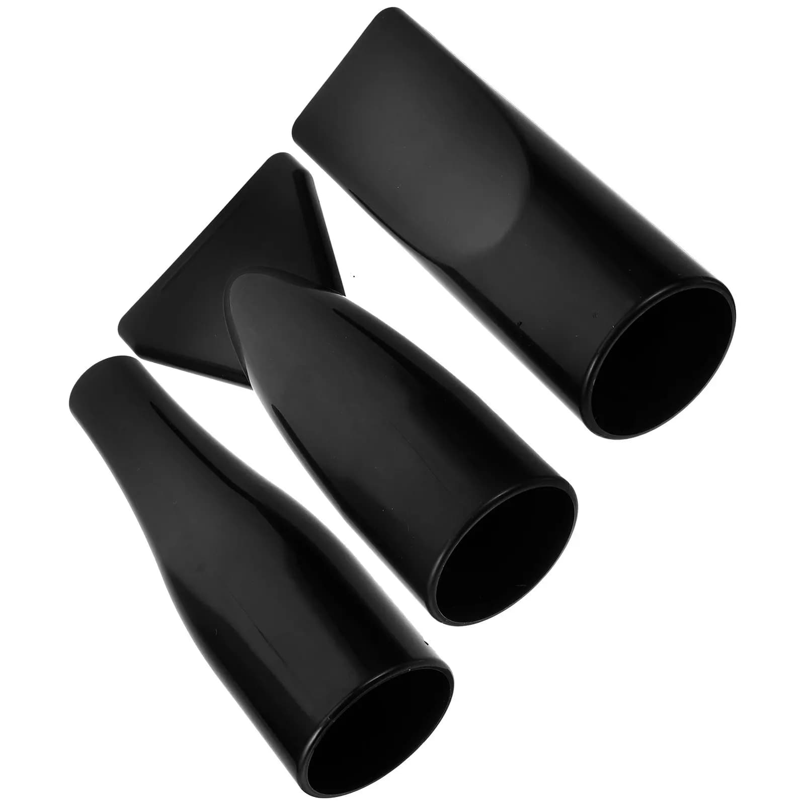 3Pcs Black Hair Dryer Diffuser Nozzle Universal Blow Dryer Attachment High Temperature Resistant ABS Material Easy Install