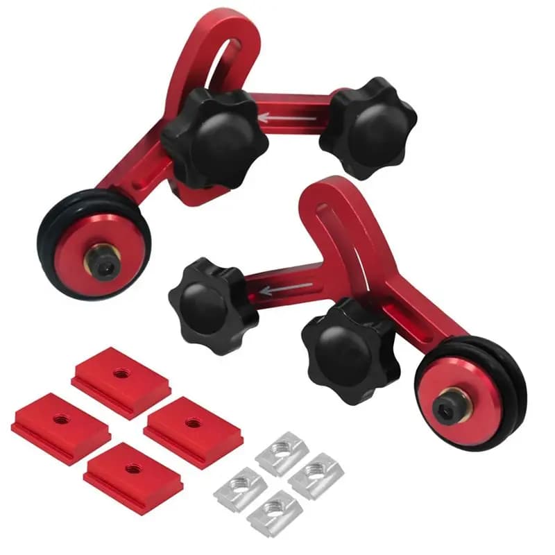 WORTHOWN - Set di rulli pressori multifunzione per la lavorazione del legno con alimentazione unidirezionale, Feather Board, Tavolo ribaltabile per sega circolare, Facile da montare per il fai da te