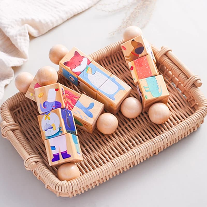 Giocattoli Montessori in legno giocattoli a campana a mano giocattoli a sonagli musicali mobili per bambini passeggino per bambini giocattoli educativi classici Newbaby Present