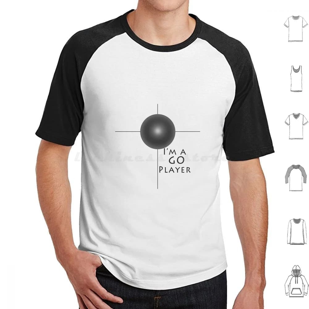 Igo Player T Shirt Cotone Uomo Donna Stampa fai da te Go Game Gioco da tavolo in bianco e nero Go Baduk Weiqi Hikaru No Go
