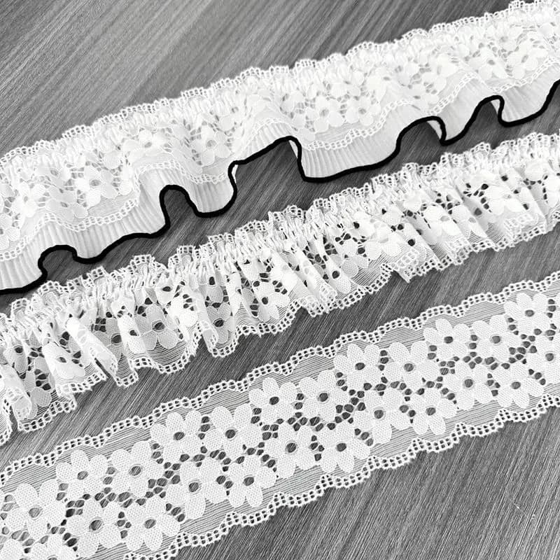 New curtain bed double-layer white skirt decoration handmade doll dress edge material X1102
