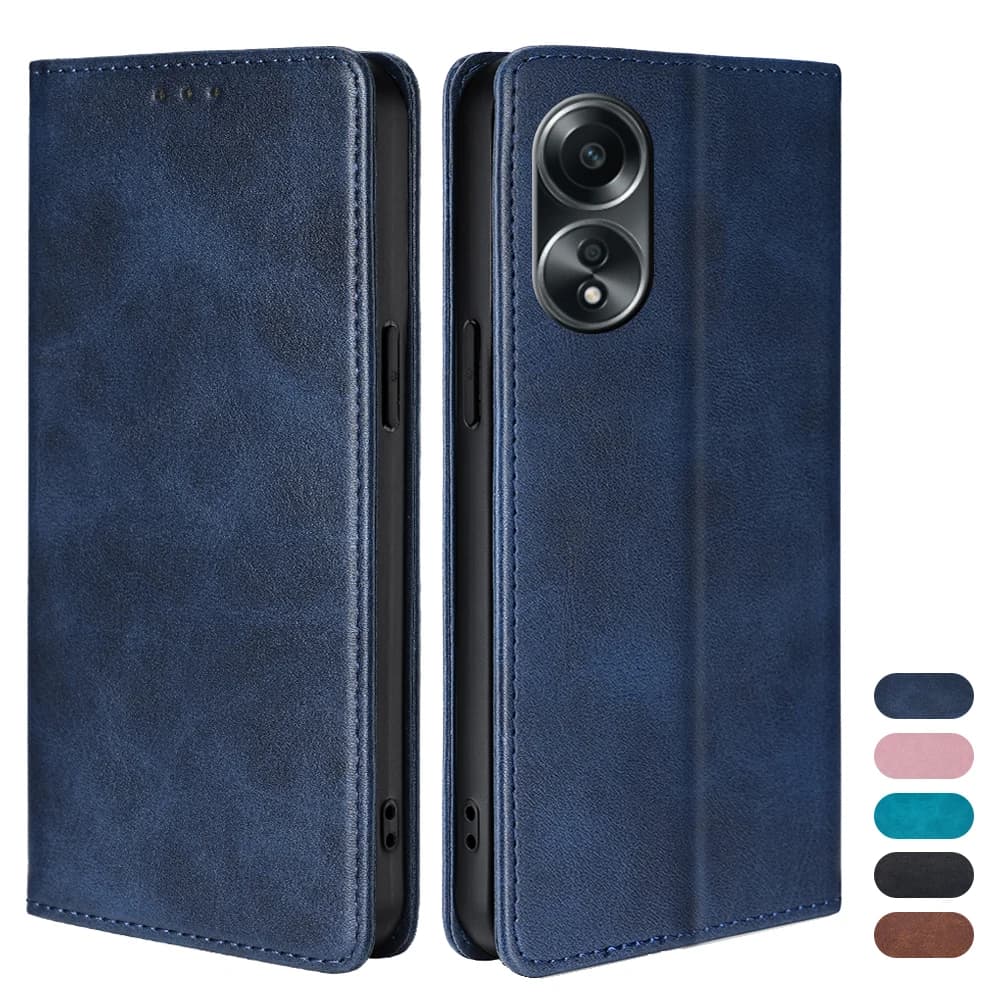 Magnetic Phone Case for OPPO A57 A77 A57S A57E A77S A58 A78 A1X A58X A1 A78 A83 Leather Flip Wallet Case Card Slots Funda