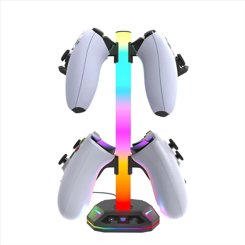 A98Z Gaming RGB Supporto per cuffie per Playstation5 Supporto per controller Gancio per auricolari per gamer desktop PS4 PS5 Gamepad