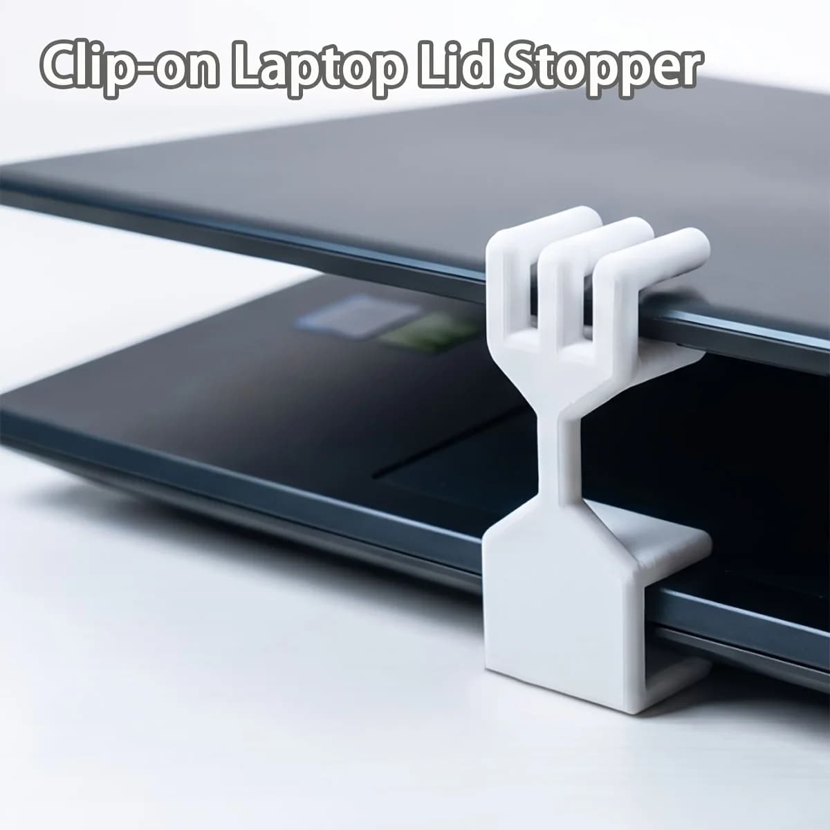 Portable Ergonomic Laptop Anti-fold Cover Stand, Cooling Support Bracket, Mini Notebook Holder, Prevents Accidental Lid Close Bl