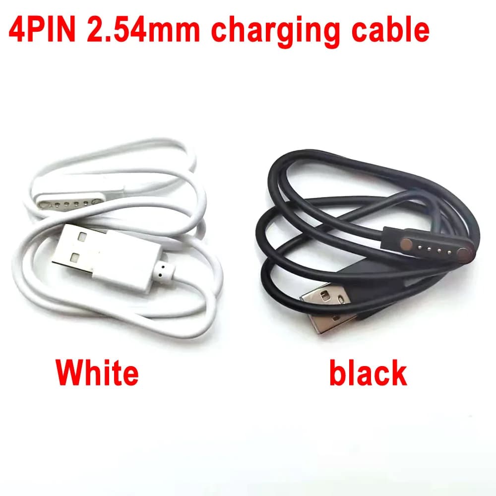 1 pz cavo di ricarica magnetico USB 2.0 maschio to4Pin Pogo connettore di ricarica magnetica cavo per Smart Watch GT88 G3 KW18 Y3 KW88