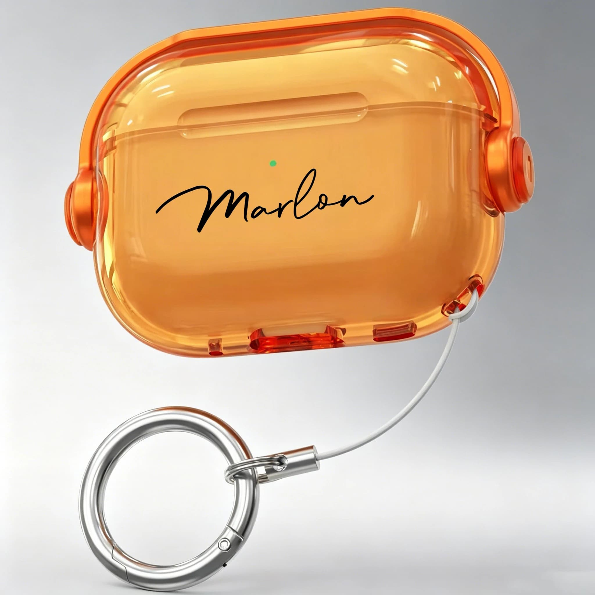 Custodia per Auricolari Personalizzabile con Stampa UV del Nome, Compatibile con Airpods 1 2 3 4 Pro Pro2 Pro3, in TPU Morbido