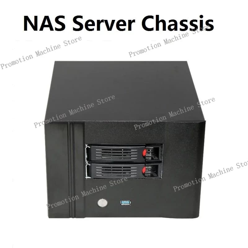 Telaio per server NAS Piccolo spazio di archiviazione Hot-Swap Pannello in alluminio ITX a 2 alloggiamenti Custodia per computer IPFS N2