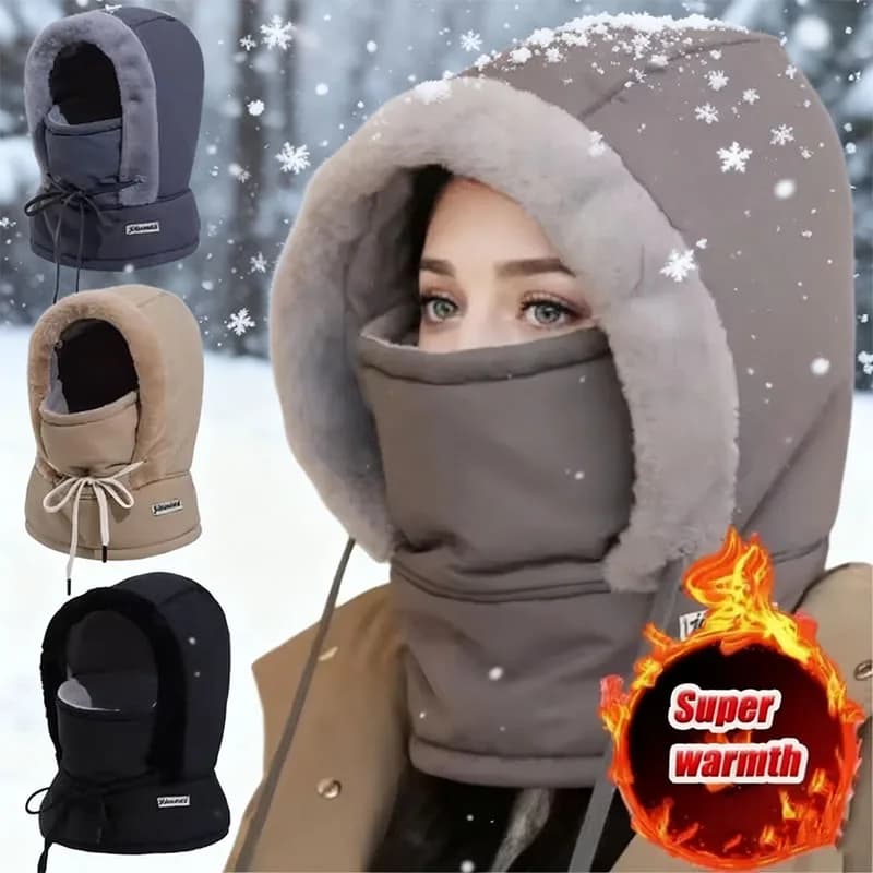 Scaldacollo Invernale per Moto, Antivento, Maschera Sportiva da Esterno, Passamontagna in Cotone 3-in-1, Berretto Caldo per Protezione del Viso