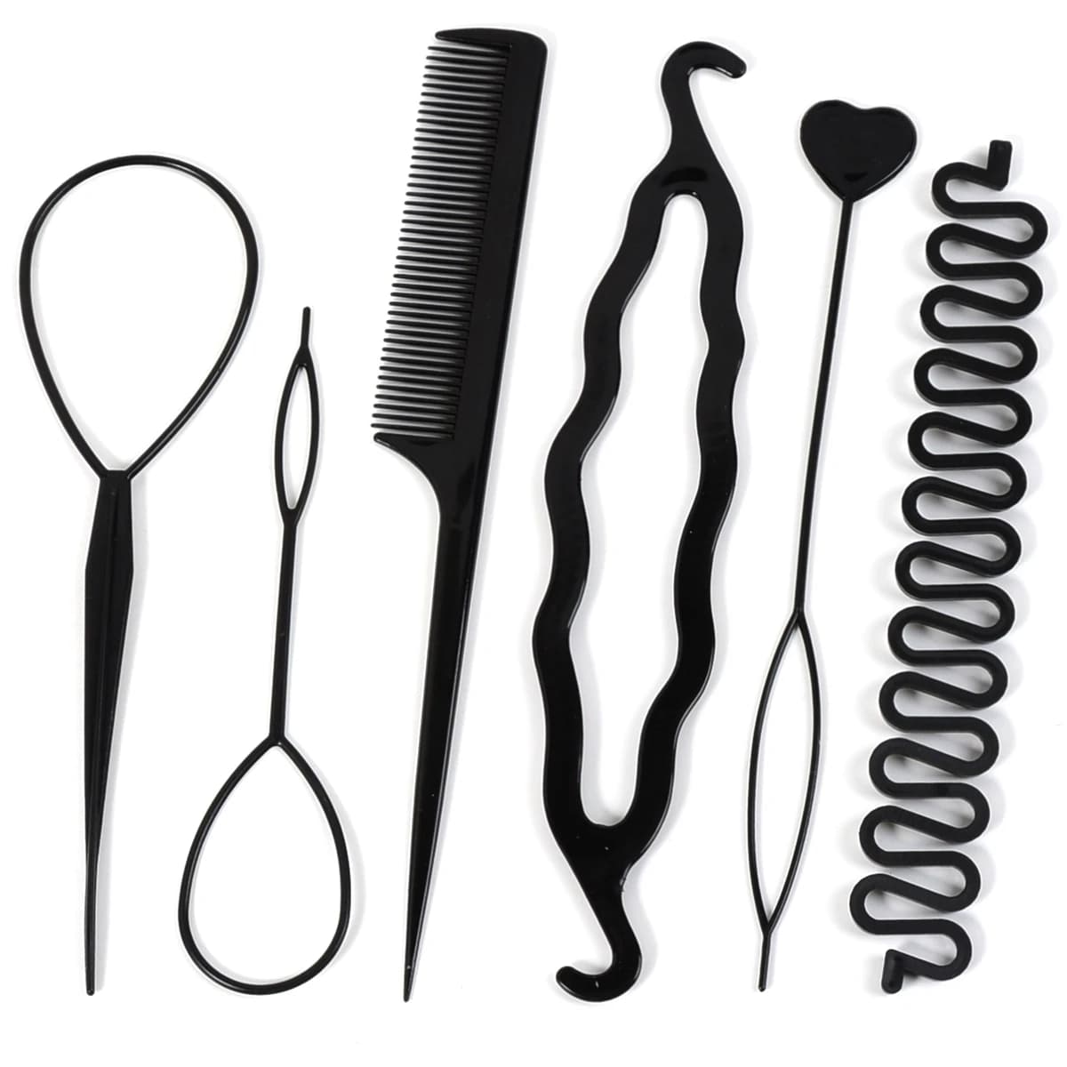 6Pcs/Set Multiple Magic Hair Braided Tool Women Girl Hair Donut Bun Maker Hairpins Twist Hair Clip Styling Tool Hair Accessory