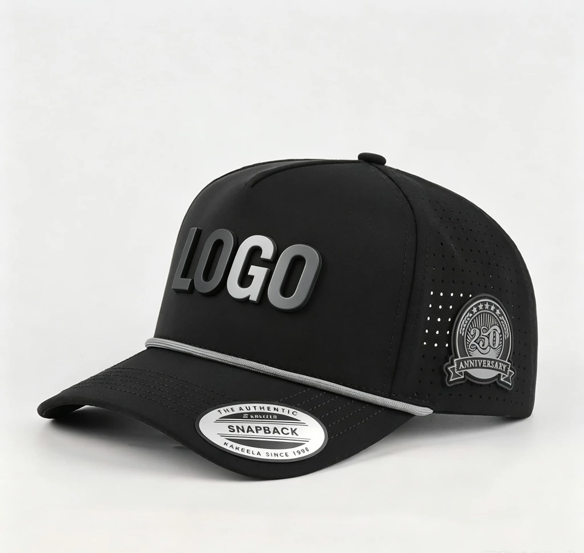 Custom 5 Panel Golf Hat with PVC Rubber Patch Logo Special Edition High-Quality Water-Resistant Performance USA Baseball Cap